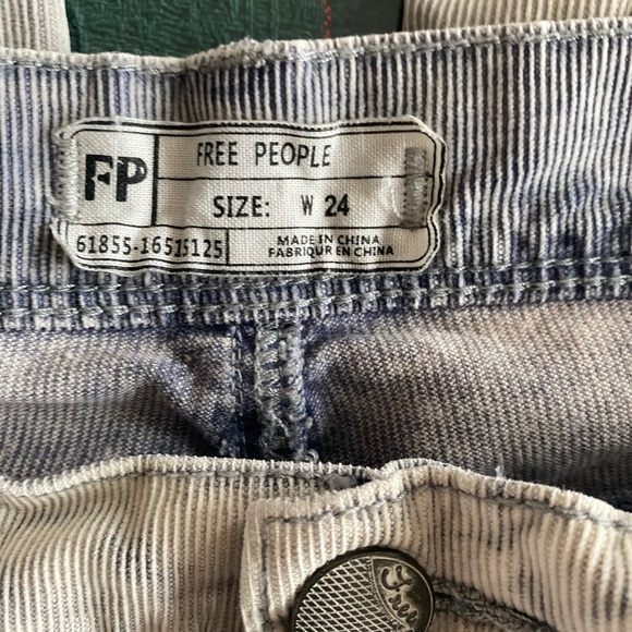 Free People • Acid Wash Skinny Ankle Corduroy Jeans - Picture 9 of 10